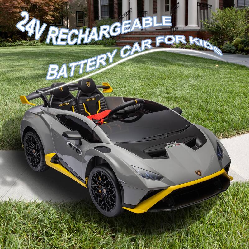 Lamborghini children's electric four-wheel four-wheel drive with remote baby seating toy car