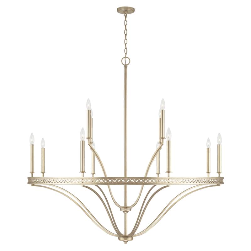 Isabella 52" 12-light Winter Gold Grand Chandelier