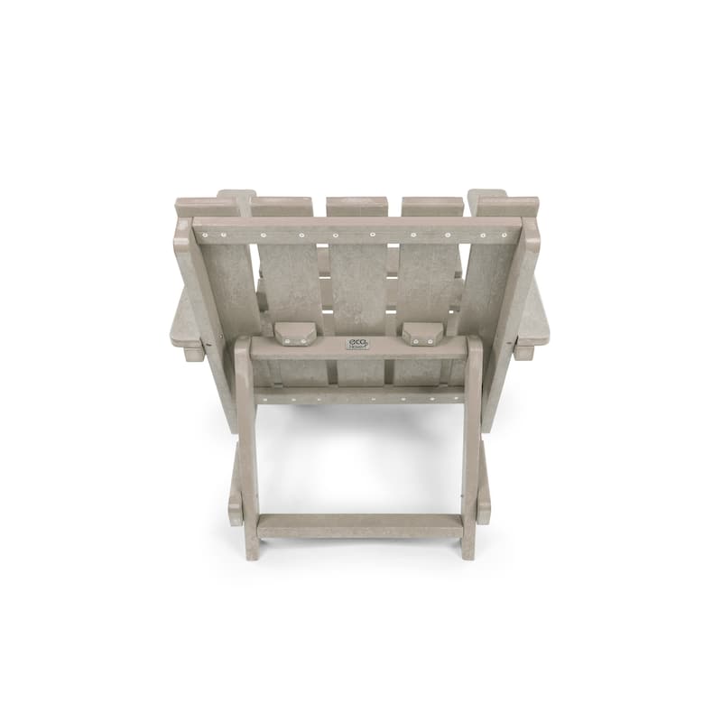 Amalfi Fully Assembled All-Weather HDPE Outdoor Folding Modern Adirondack Chair