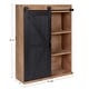preview thumbnail 32 of 57, Kate and Laurel Cates Decorative Wood Cabinet with Sliding Barn Door - 22x28