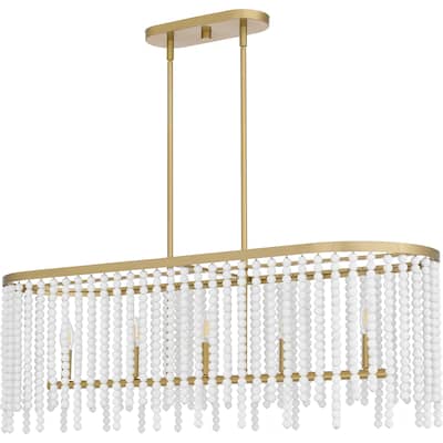 Apelle 5-Light Aged Brass Island Light
