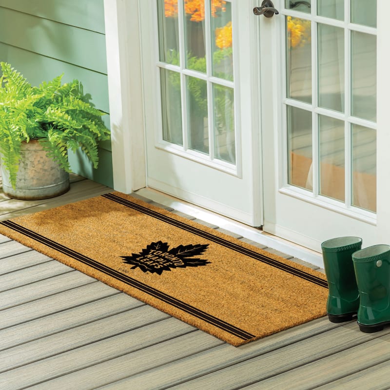 Toronto Maple Leafs Monochrome Indoor/Outdoor Coir Door Mat - 60" x 24"