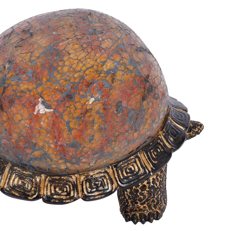 Polystone Turtle Sculpture - Brown - Roche River Decor - 6"W x 11"L x 6"H