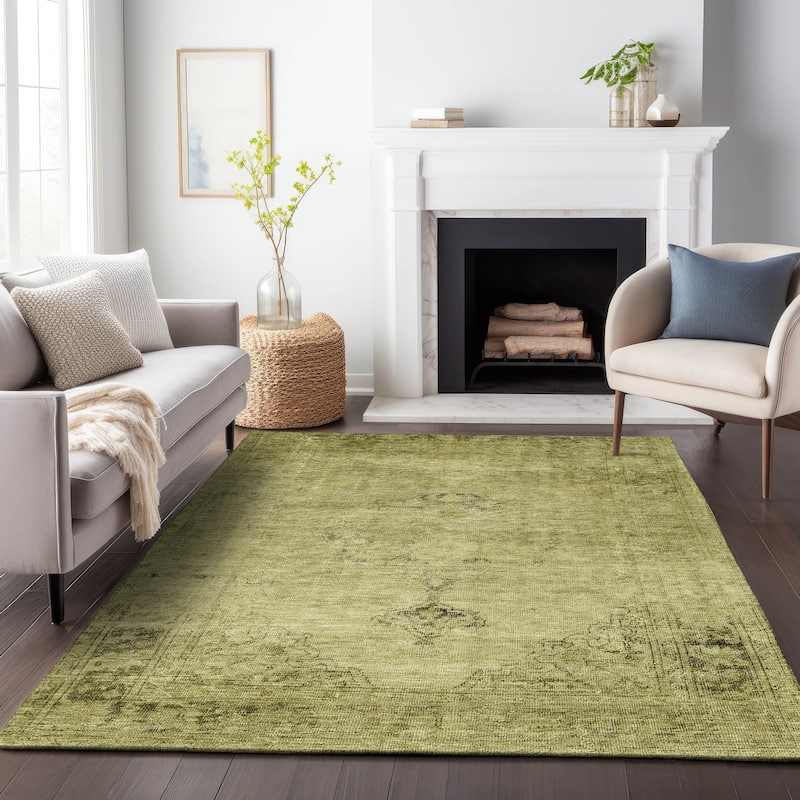 Premium Washable Super Soft Vintage Distressed Mayfield Rug - Khaki - 2' 6" x 3' 10" - Rectangle