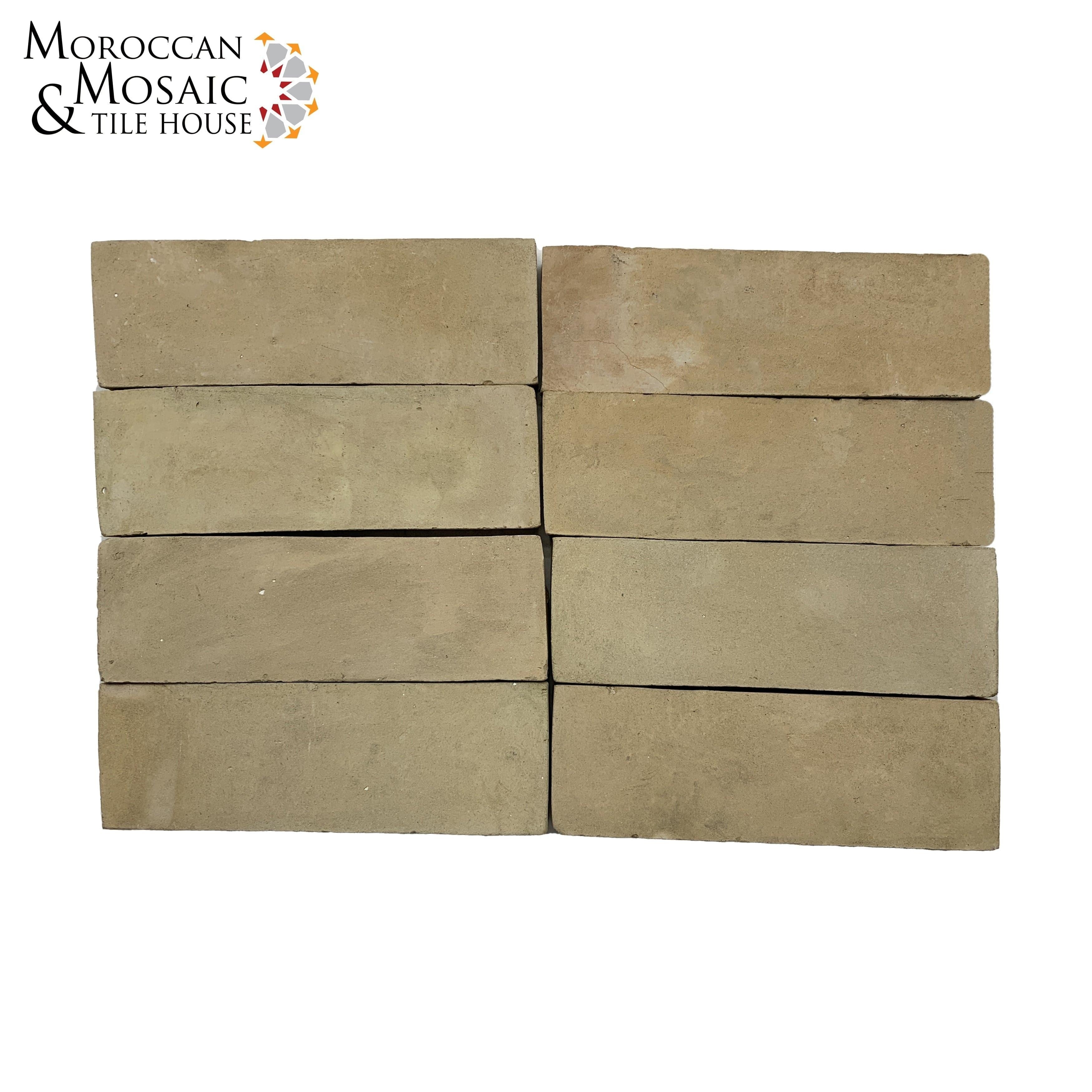 Moroccan Handmade 2x6 Solid Color Zellige Tile Unglazed