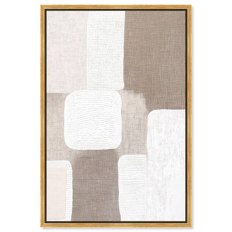 Stucco Squares I Canvas by Art Remedy - 24" x 36" - Gold