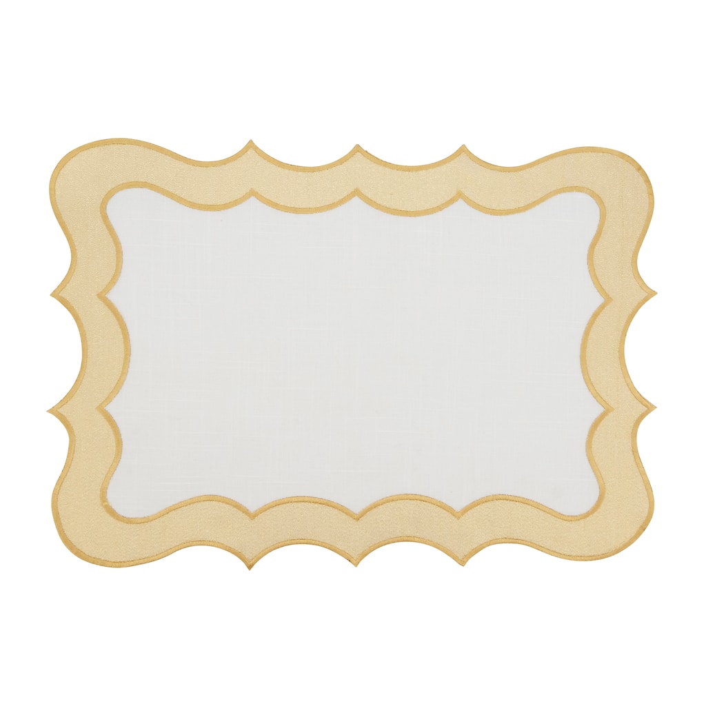 Charming Scallop Trim Placemat (Set of 4)