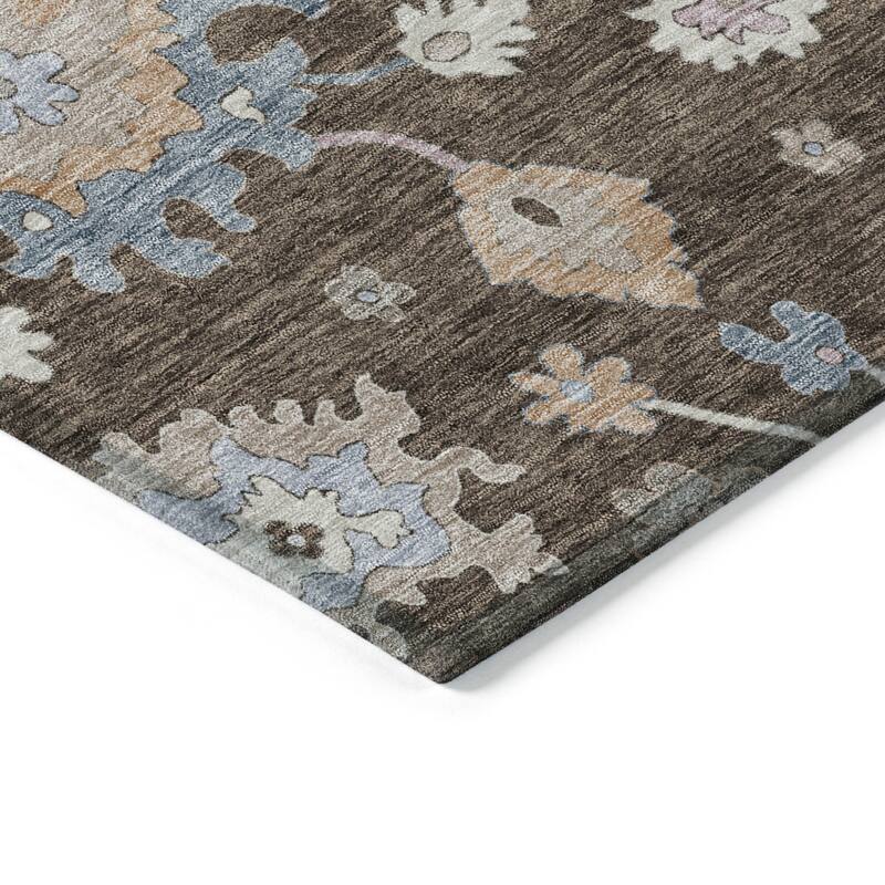 HomeRoots Floral Transitional Rectangle Outdoor Rug