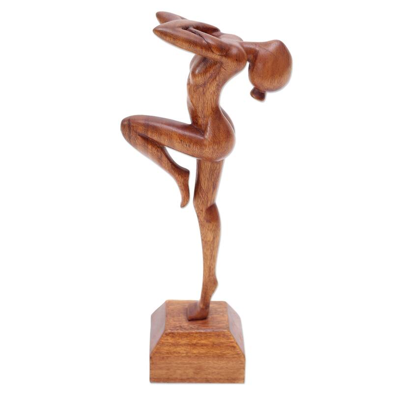 Novica Handmade Little Dancer Wood Sculpture