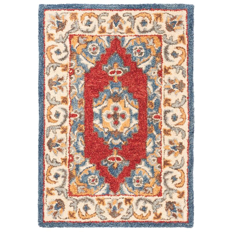 SAFAVIEH Handmade Antiquity Thien Traditional Oriental Wool Rug - 2' x 3' - Blue/Red