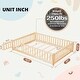 preview thumbnail 72 of 78, Twin/Full/Queen Size Floor Bed with Safety Guardrails, Toddler Floor Bed for Girls and Boys