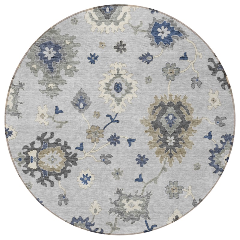 HomeRoots Floral Traditional Rectangle Outdoor Rug