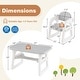 preview thumbnail 22 of 25, Kids Table and Chair Set with Building Blocks - 31" x 19" x 19" (L x W x H)