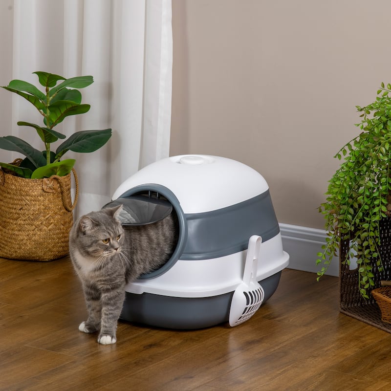 PawHut Cat Litter Box with Lid