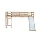 preview thumbnail 13 of 41, Twin Size Low Loft Bed with Slide, Ladder, Safety Guardrails, and Underbed Play and Storage Space for Boys Girls
