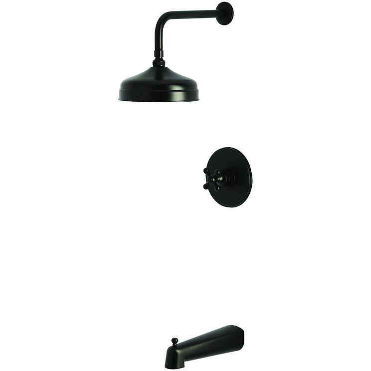 Kingston Brass KB633.AX Kingston Tub and Shower Trim Package with 1.8 - Matte Black