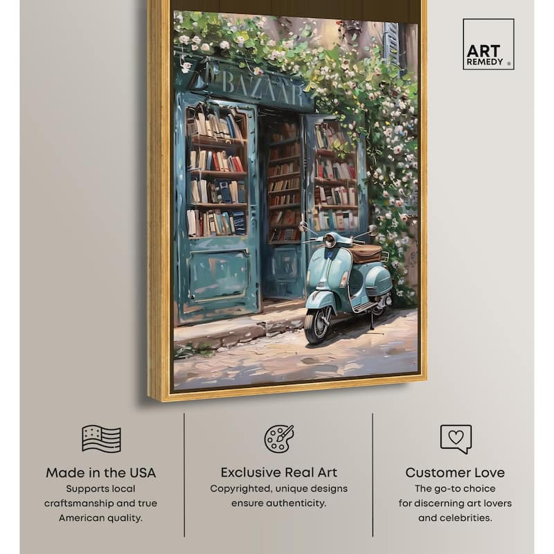 Quaint Bookstore Canvas by Art Remedy