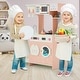 preview thumbnail 18 of 18, Wooden Play Kitchen Set for Kids, Pretend Cooking Toy, Interactive Kitchen Playset