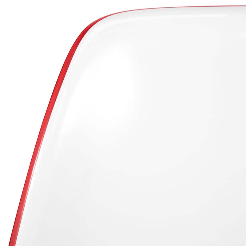 Cresco Ergonomic Modern Shell Seat Dining Chair with Chrome Eiffel Base and Curved Back Accent Side Chair (Set of 4)