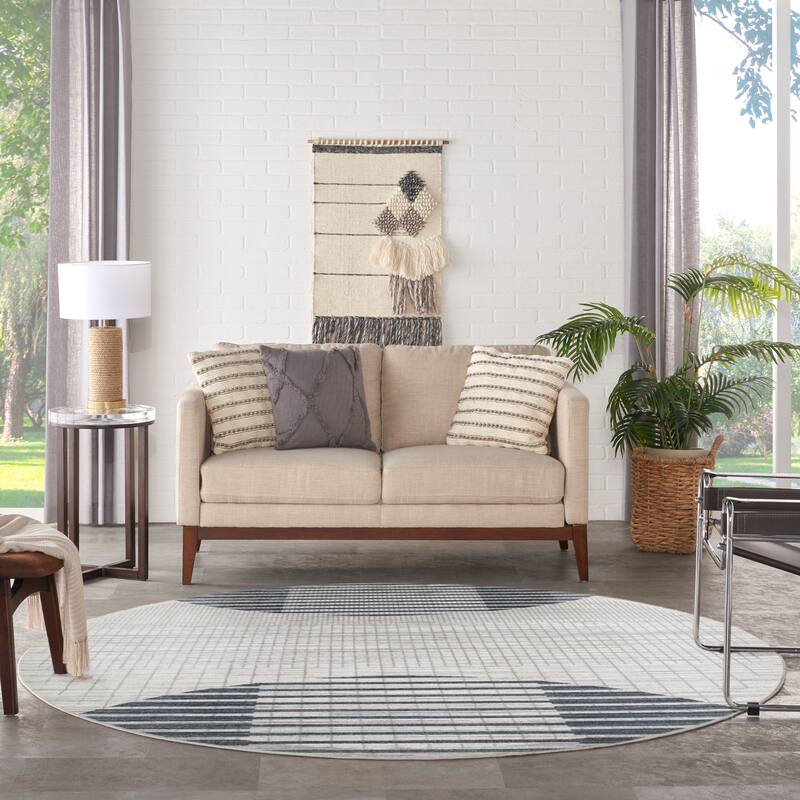 Nourison Astra Machine Washable Indoor Only Graphic Area Rug