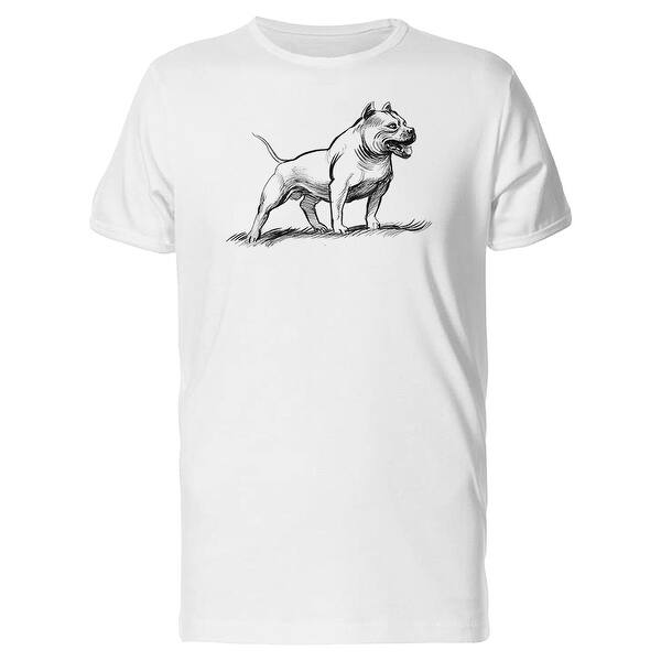 Shop Big Vintage Pitbull Dog Sketch Tee Men S Image By