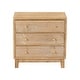 preview thumbnail 18 of 27, COZAYH 3-Drawer Farmhouse Dresser with Handicraft Wood Ring Motif, Rustic Nightstand Wooden Finish, Boho, Natural Wood