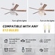 preview thumbnail 11 of 59, 52 or 62 or 72 Inches Crystal Ceiling Fan Fandelier with Lights,For Bedroom Kitchen Patio Remote Control