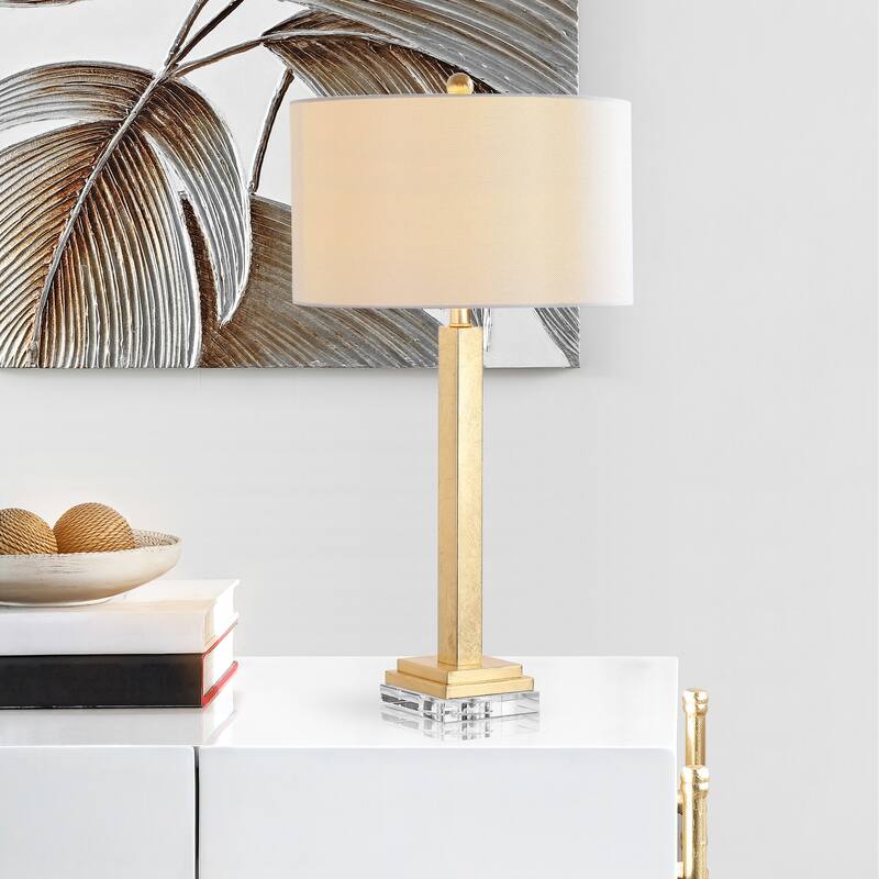 SAFAVIEH Lighting 30-inch Perri Crystal Base Table Lamp (Set of 2) - 16"x16"x30"
