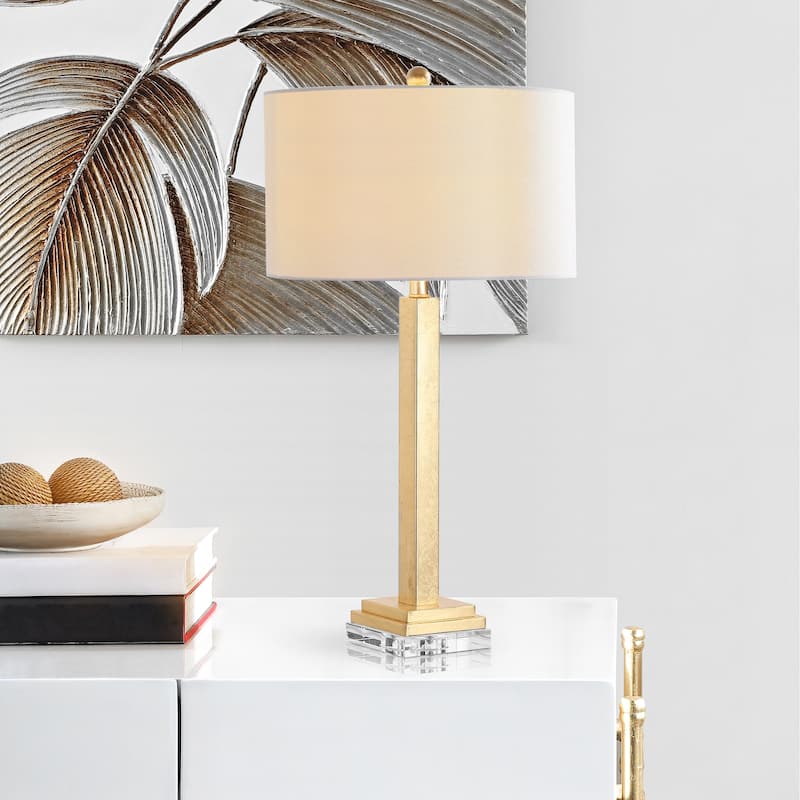 SAFAVIEH Lighting Chasity 30-inch Crystal Base Table Lamp (Set of 2) - 16"x16"x30" - 16Wx16Dx30H