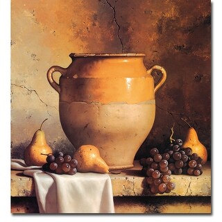 Confit Jar with Pears and Grapes by Loran Speck Gallery Wrapped Canvas  Giclee Art (34 in x 32 in) - Overstock - 33809093