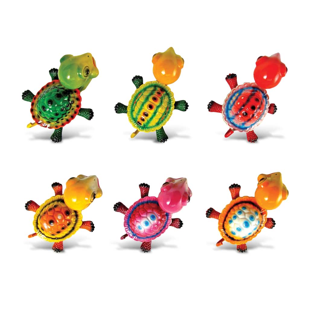 CoTa Global Land Turtle Refrigerator Bobble Magnets Set of 6 - 3 inches