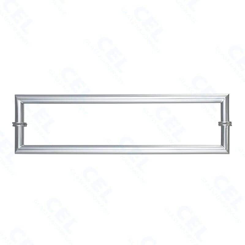 CEL 24"x 24" Mitered Corner Back to Back Shower Door Pull Handles or Towel Bar - 24" x 24" - Polished Chrome