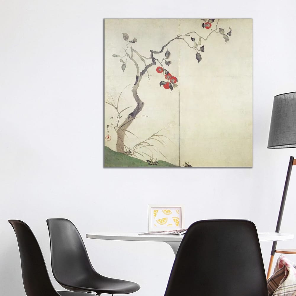 iCanvas "Persimmon on Tree " by Sakai Hoitsu Canvas Print