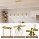 preview thumbnail 26 of 56, 4/5-Light Kitchen Island Pendant Light Fixture with Clear Glass Shades