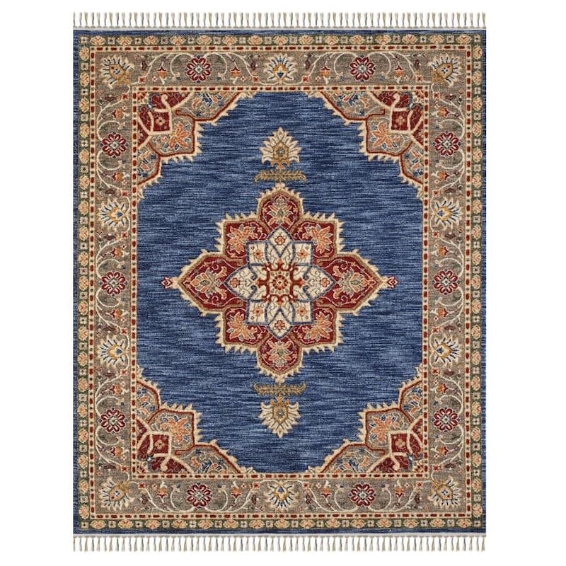 Luxe Weavers Modern Oriental Geometric Fringe Area Rug - 8' x 10'