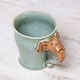 preview thumbnail 6 of 5, Handmade Elephant Handle In Green Celadon Ceramic Mug (Thailand)
