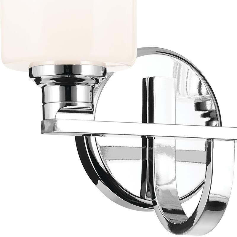 Kichler Lighting Gioe 14.25" 2-Light Vanity Light with Opal Glass in Chrome