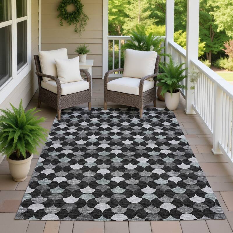 Machine Washable Indoor/ Outdoor Modern Osage Chantille Rug