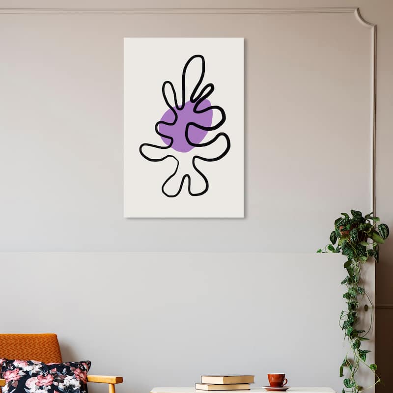 Wynwood Studio Canvas Abstract Cookie Mold Purple and Pastel Purple Modern & Contemporary Wall Art Canvas Print - 30 x 20
