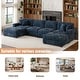 preview thumbnail 99 of 131, Oversized Chenille Modular Sectional Sofa Conversation Set with 2 Ottomans