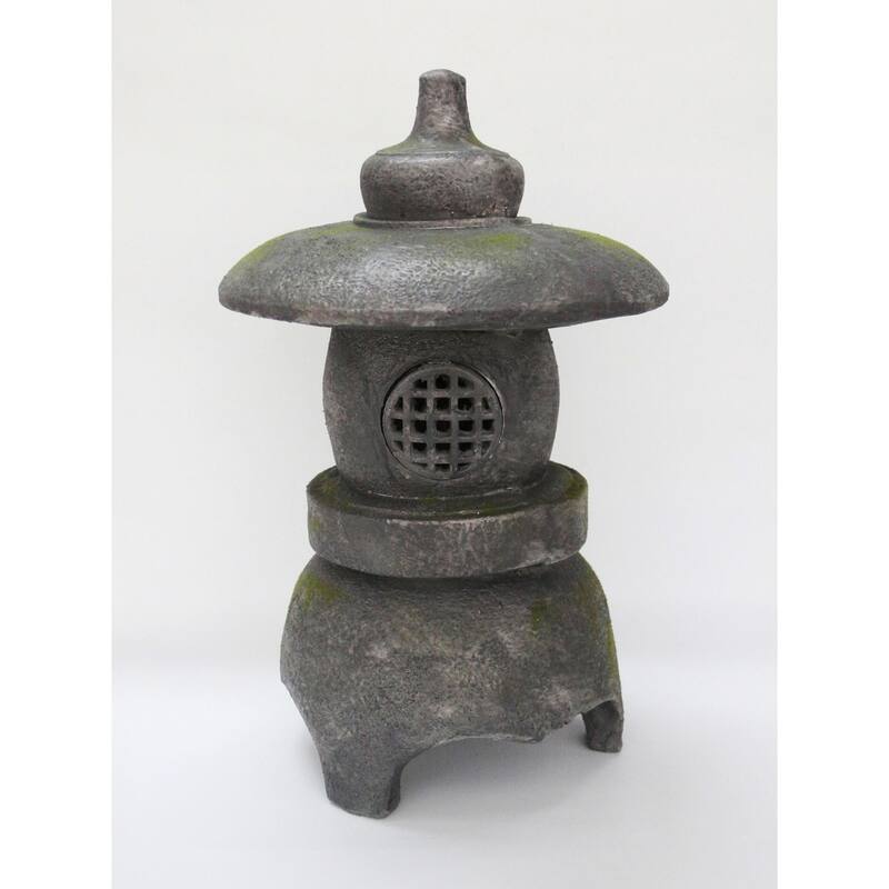 25" Stone Multi Purpose Pagoda Lantern with Magnetic Door