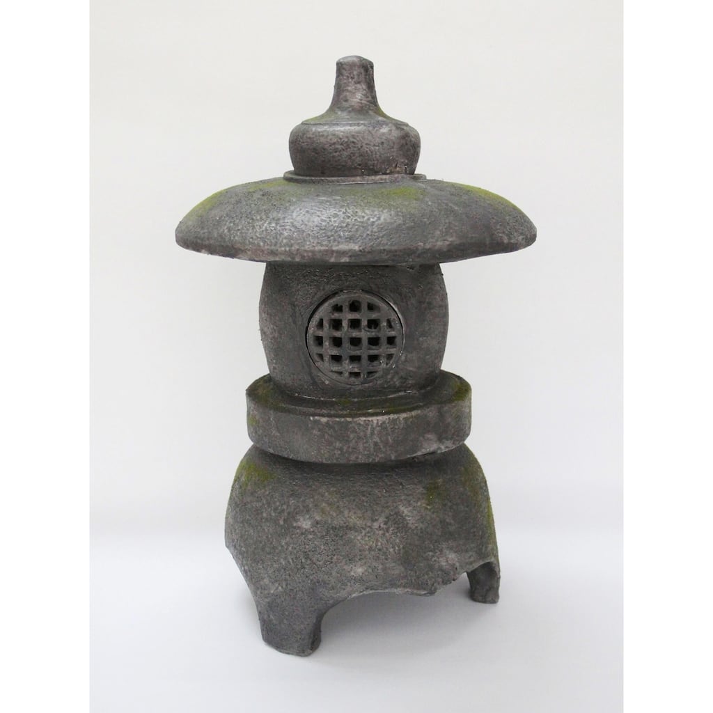 25" Stone Multi Purpose Pagoda Lantern with Magnetic Door