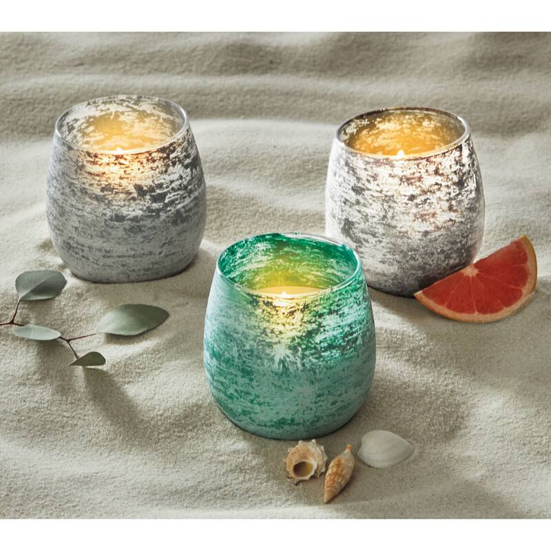 Outdoor Garden Citronella Grapefruit Glass Candle With Paraffin Wax And Cotton Wick