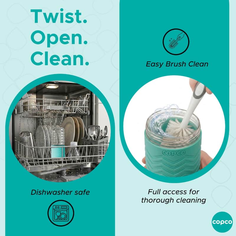 Copco Hydra BPA Free Tritan Water Bottle Set Leak Proof & Dishwasher Safe