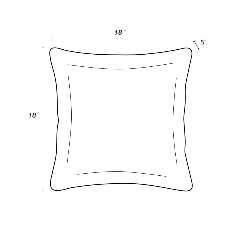 2 Pack Throw Pillows, Waterproof & Fade-Resistant Patio Cushions- Soft & Comfortable Decorative Pillow Covers (18x18")