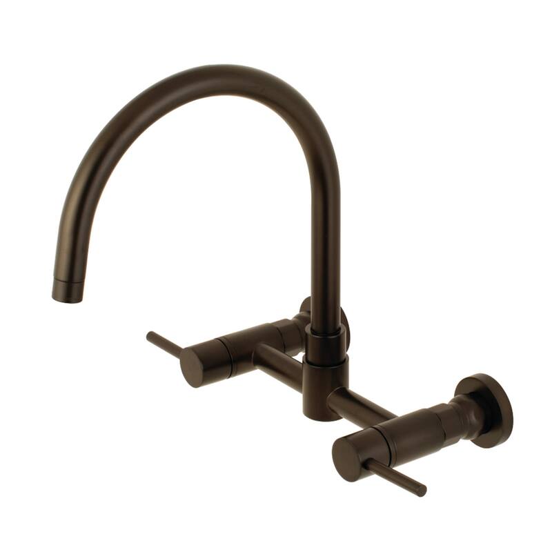 Kingston Brass Concord 1.8 GPM Wall Mounted Bridge Kitchen Faucet - Oil Rubbed Bronze