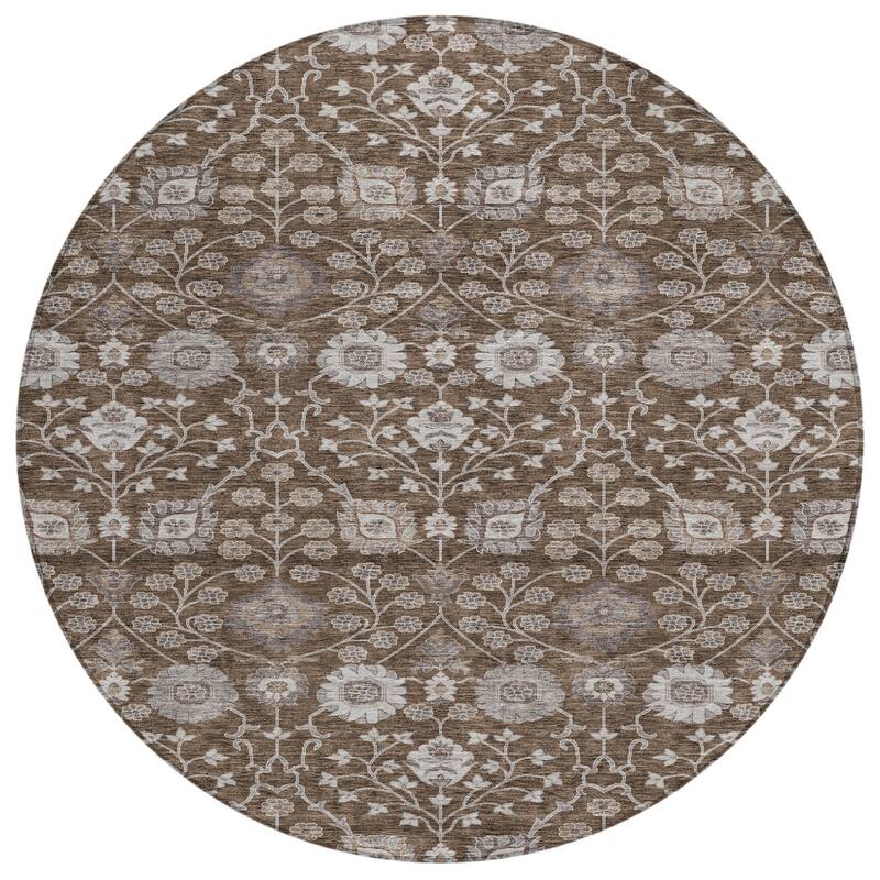HomeRoots Floral Transitional Rectangle Outdoor Rug