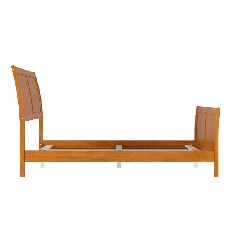 Portland Solid Wood Foundation Bed with Matching Footboard