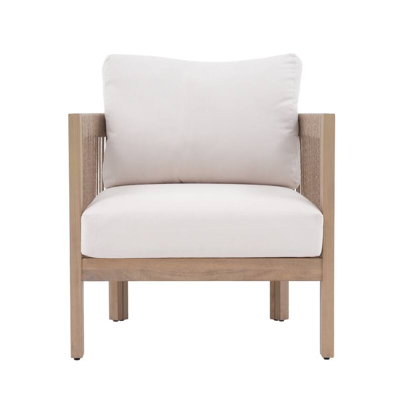 Outdoor 5-Piece Conversation Set with Fire Pit 3-Seater Sofa and Arm Chair