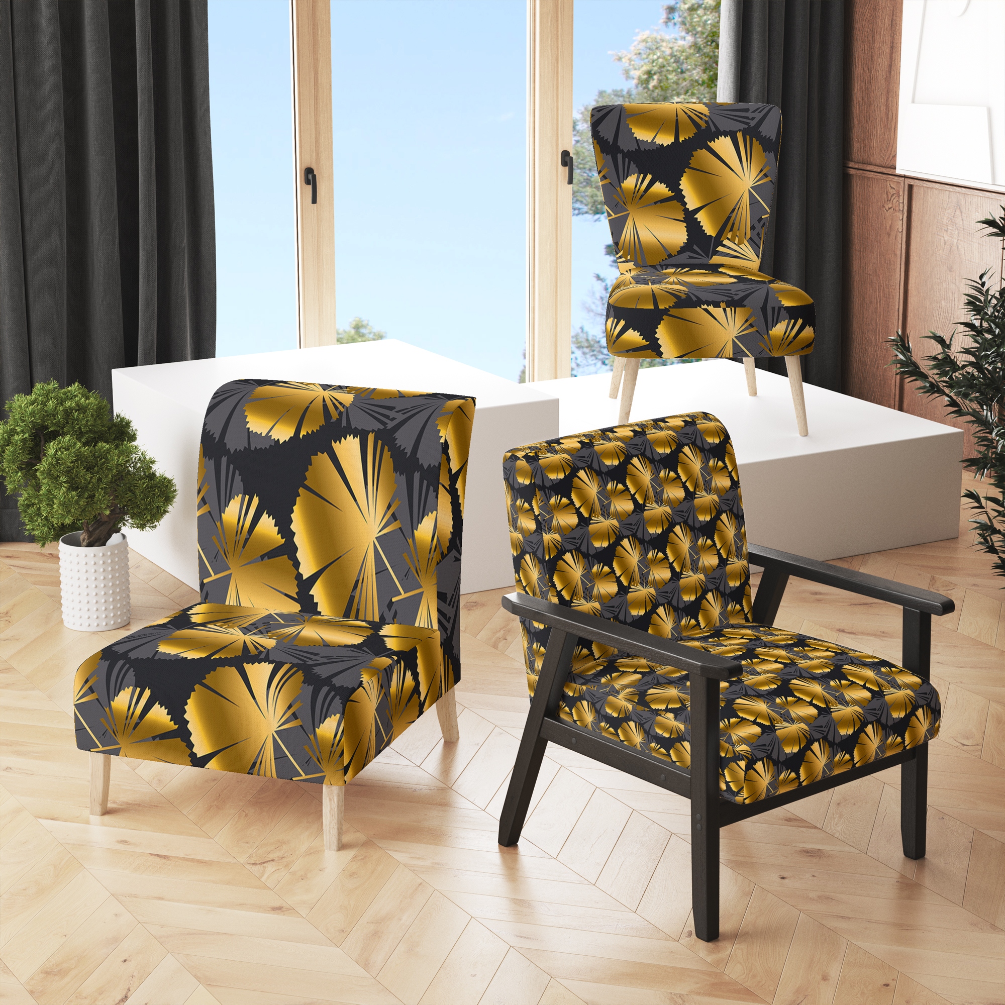 Palm accent chair store